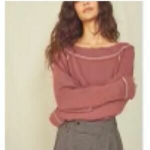 Free People You Bet sweatshirt bodysuit in Maeve/Plum
